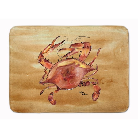 Carolines Treasures Cooked Crab Sandy Beach Machine Washable Memory Foam Mat 8154RUG